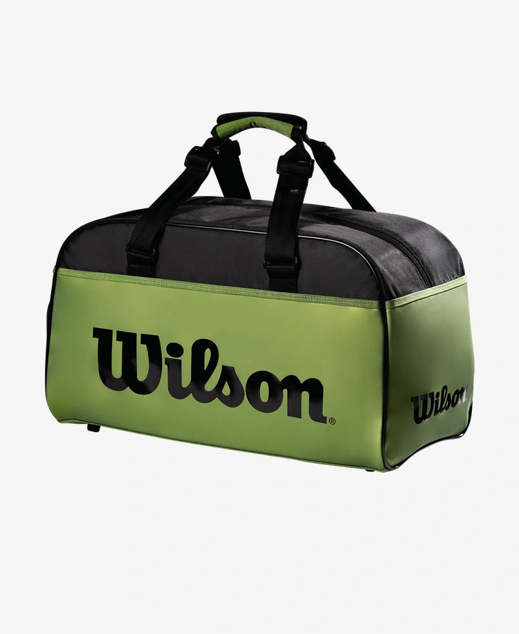 The Wilson Blade V8 Super Tour Small Duffle Bag available for sale at GSM Sports.