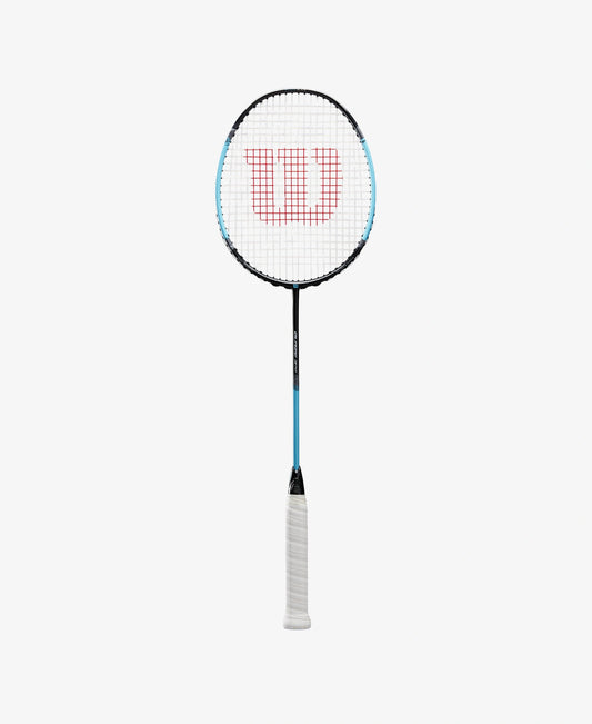 The Wilson Blaze 370 Badminton Racket available for sale at GSM Sports.     