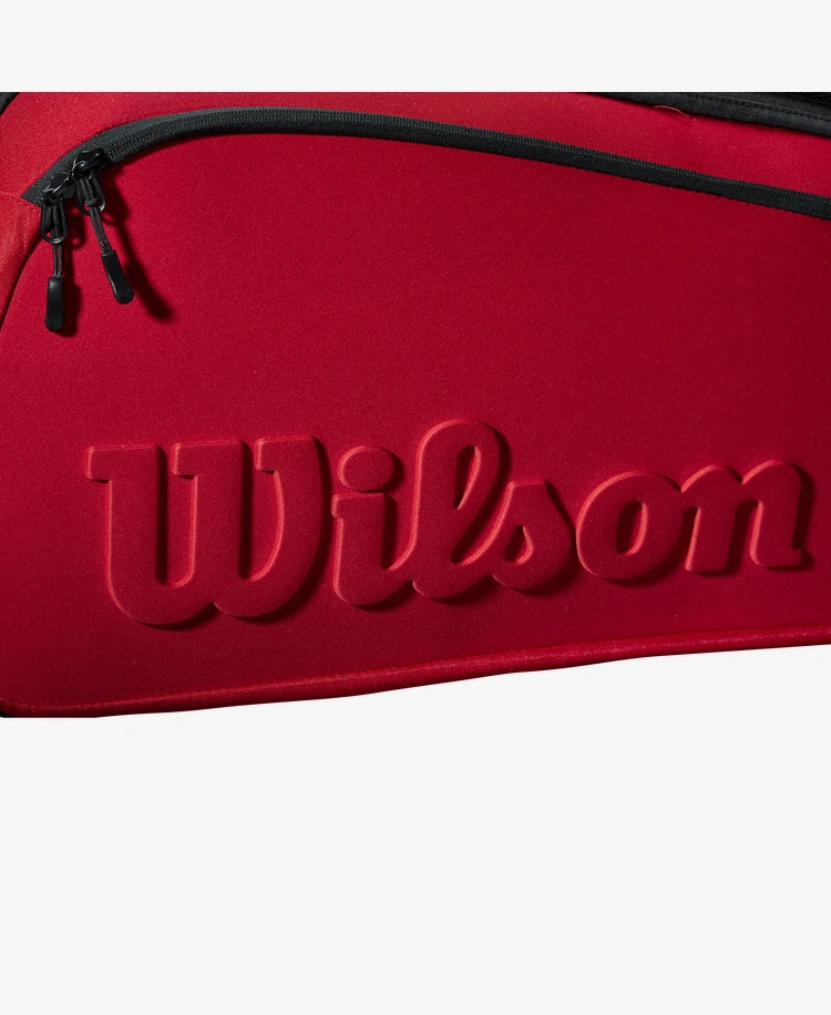 The Wilson Clash V2 Super Tour 6 Pack Racket Bag which is available for sale at GSM Sports.