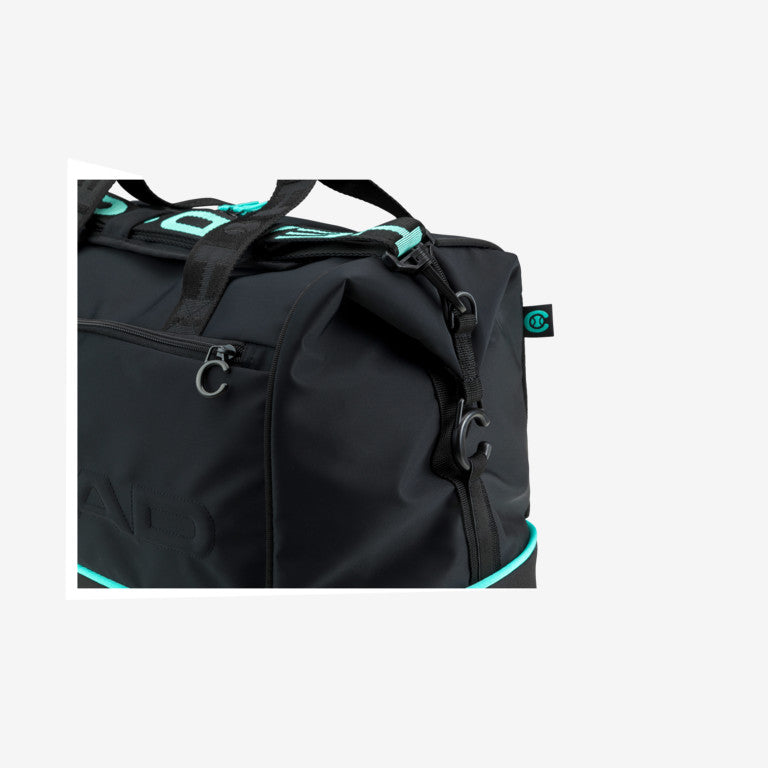 The Head Coco Court Bag in black and teal colour which is available for sale at GSM Sports.