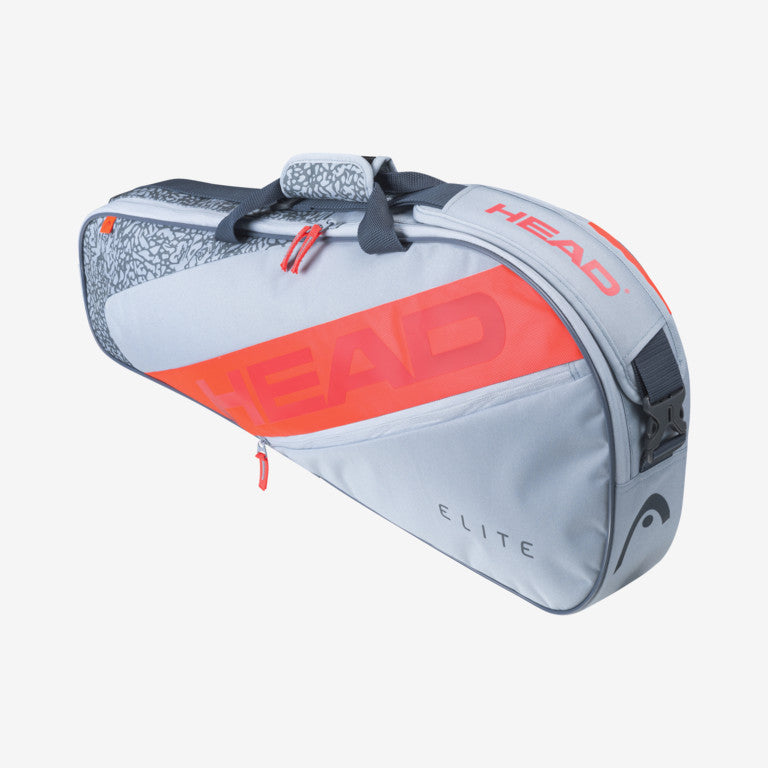Get The Head Elite Tennis Bag that holds 3 rackets for sale at GSM Sports in Grey and Orange