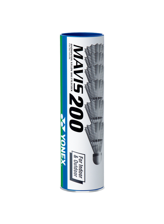 Yonex Mavis 200 Shuttlecock Medium Pace in White Containing Pack of 6 Shuttlecocks for sale at GSM Sports