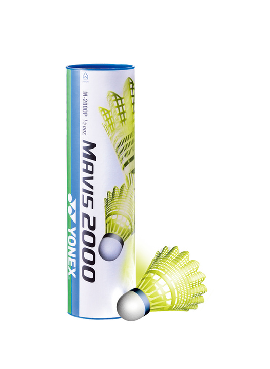 Yonex Mavis 2000 Medium Shuttlecock in Yellow containing a Pack of 6 Shuttlecocks for sale at GSM Sports