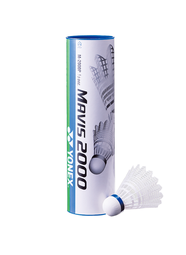 Yonex Mavis 2000 Medium paced Shuttlecock in white containing a pack of Shuttlecocks for sale at GSM Sports