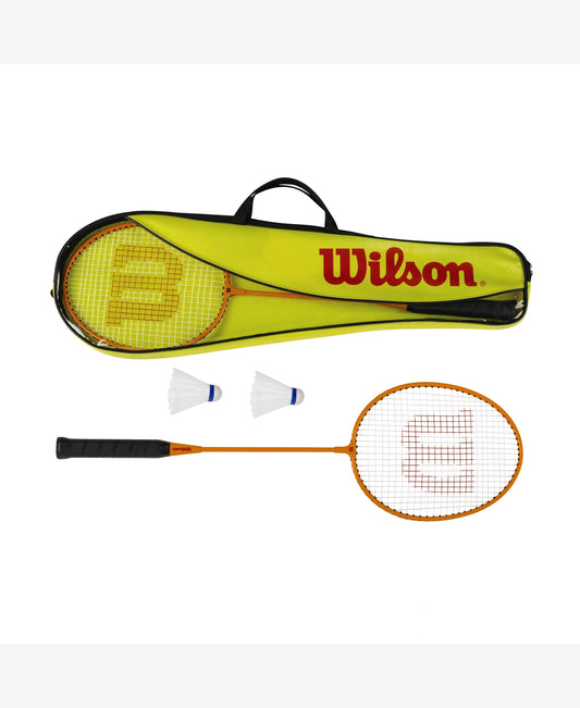 The Wilson Minions 2 piece Badminton Set with shuttlecocks available for sale at GSM Sports.      