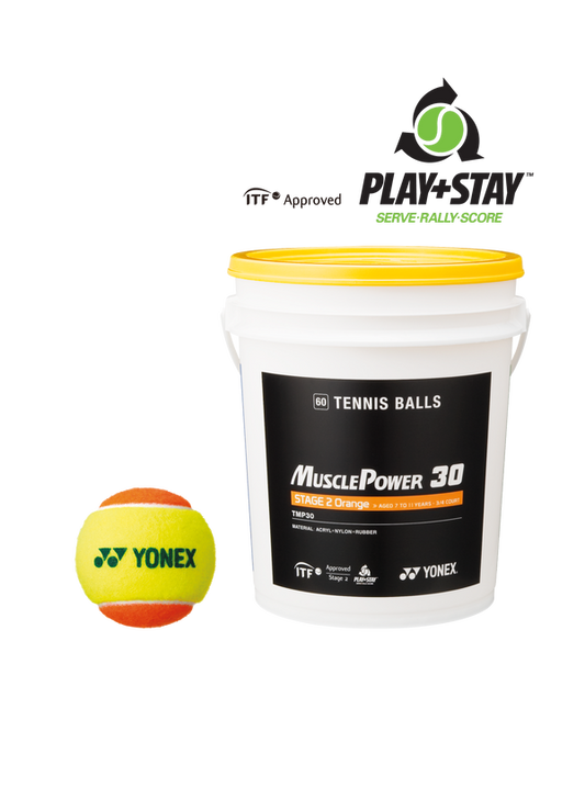 Yonex Muscle Power 30 Tennis Balls in orange for sale at GSM Sports