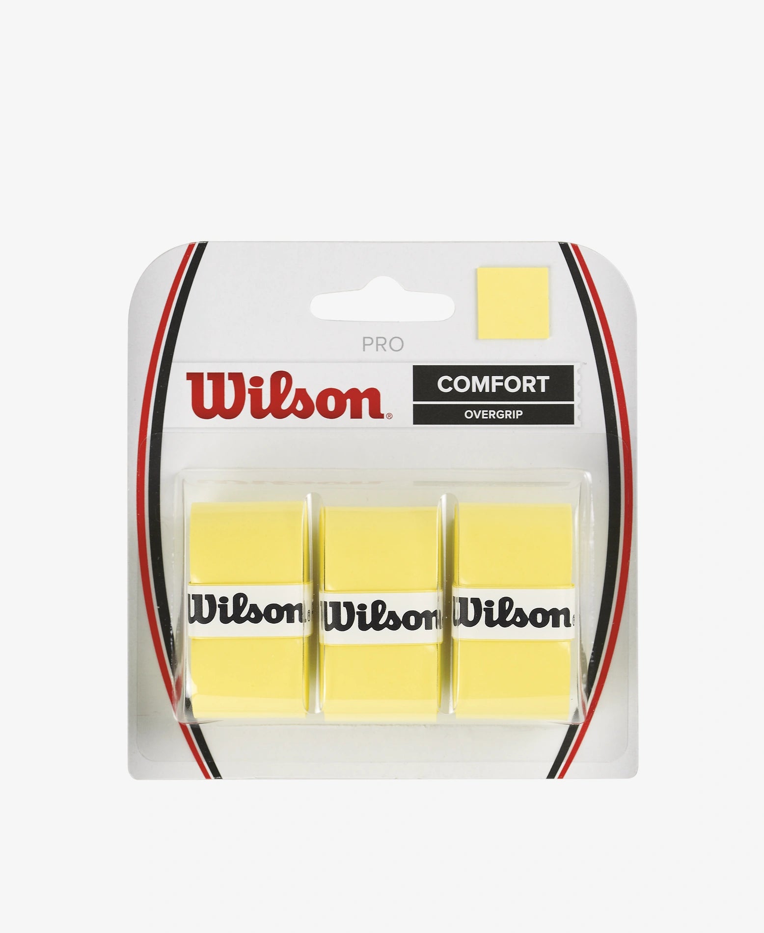 A 3 pack of Wilson Pro Overgrips in yellow available for sale at GSM Sports.