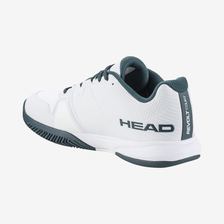 The Head Revolt Court Mens Tennis Shoes in white and dark grey colour which are available for sale at GSM Sports.