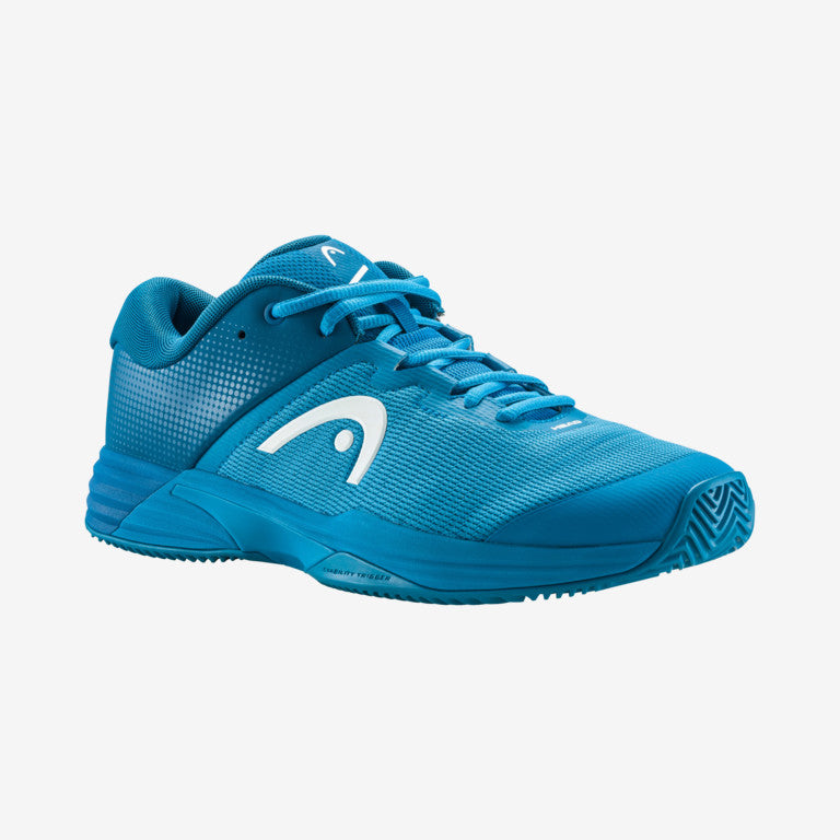 The Head Revolt Evo 2.0 Mens Clay and Padel Shoes in blue and white available to buy at GSM Sports