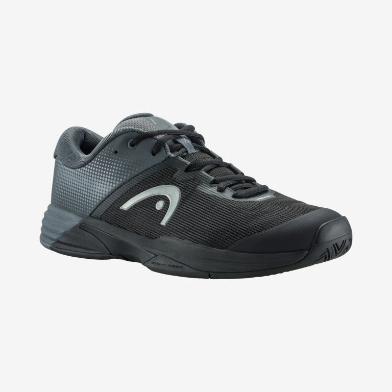 The Head Revolt Evo 2.0 Mens Tennis Shoe in black and grey available for sale at GSM Sports