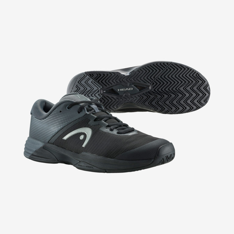 The Head Revolt Evo 2.0 Mens Tennis Shoe in black and grey available for sale at GSM Sports