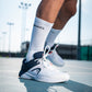 The Head Revolt Evo 2.0 Mens Tennis Shoe in White and dress blue colour which are available for sale at GSM Sports.