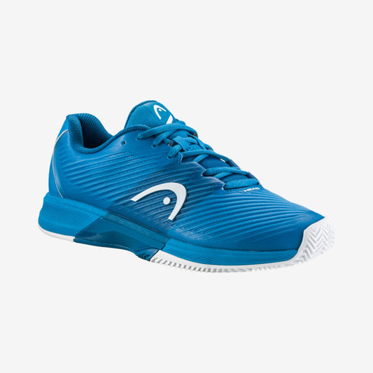 The Head Revolt Pro 4.0 Mens Clay & Padel Shoes in blue and white available for sale at GSM Sports