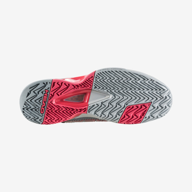 The Head Revolt Pro 4.0 Womens Tennis Shoes in grey and coral colour which are available for sale at GSM Sports.