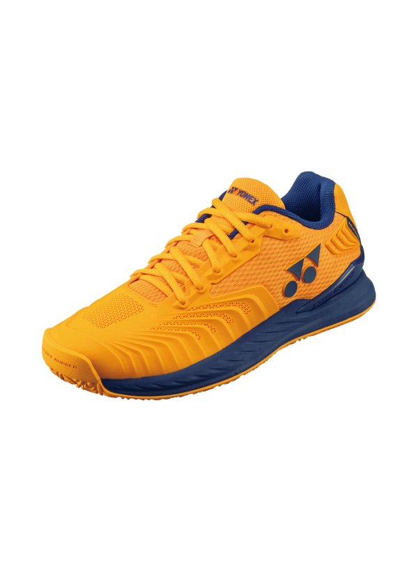 The Yonex Power Cushion Eclipsion 4 Mens Clay Tennis Shoes in mandarin orange colour which are available for sale at GSM Sports.     