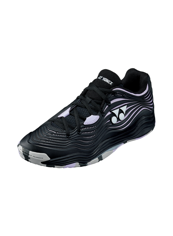 The Yonex Power Cushion FushionRev 5 Mens Tennis Shoes in black purple colour which are available for sale at GSM Sports.      