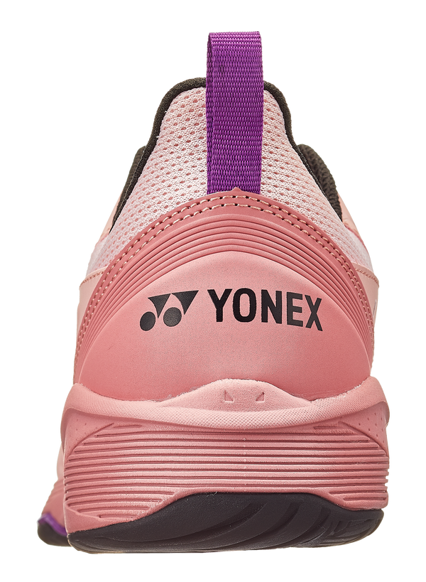 The Yonex Power Cushion Sonicage 3 Womens Tennis Shoes in pink beige colour which are available for sale at GSM Sports.