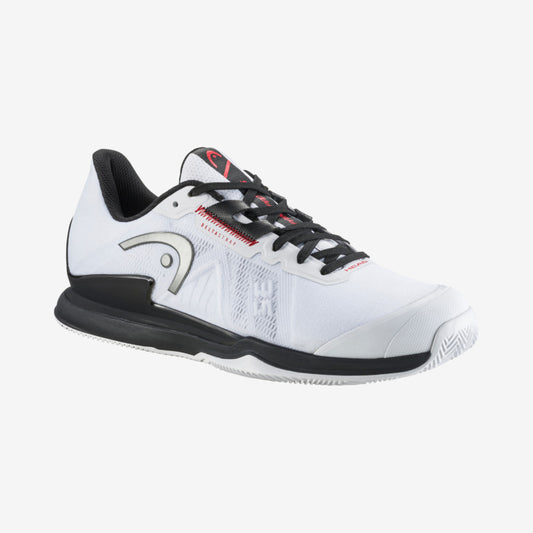 The Head Sprint Pro 3.5 Mens Clay & Padel Shoes in White/Black available for sale at GSM Sports