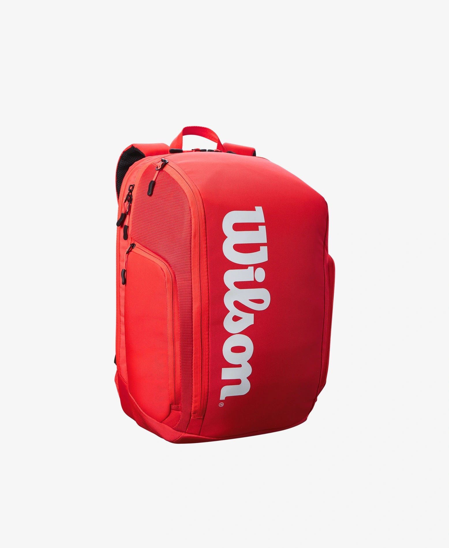 The Wilson Super Tour Backpack in red available for sale at GSM Sports.     