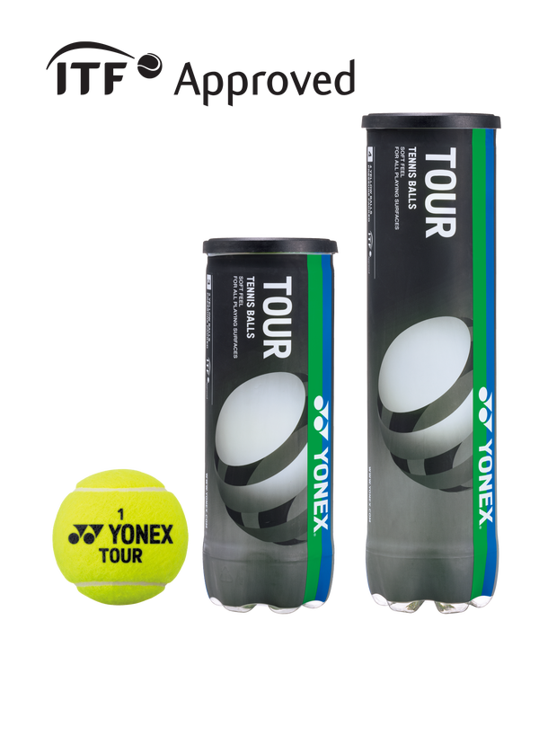 A tube of Yonex Tour Tennis Balls for sale at GSM Sports