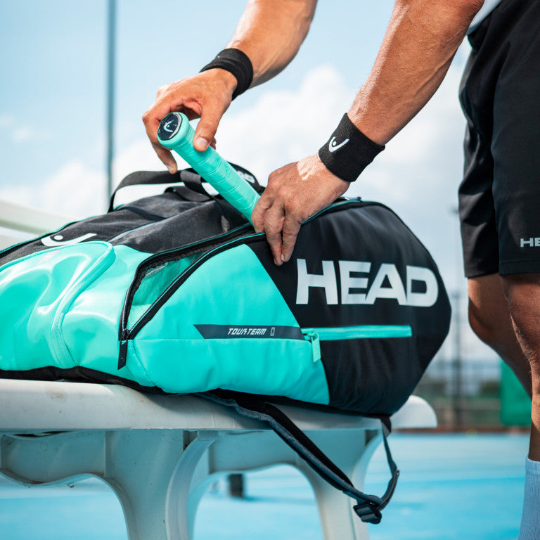  The Head Tour Team 12 Racket Monstercombi Tennis Bag in mint and black colour available for sale at GSM Sports.