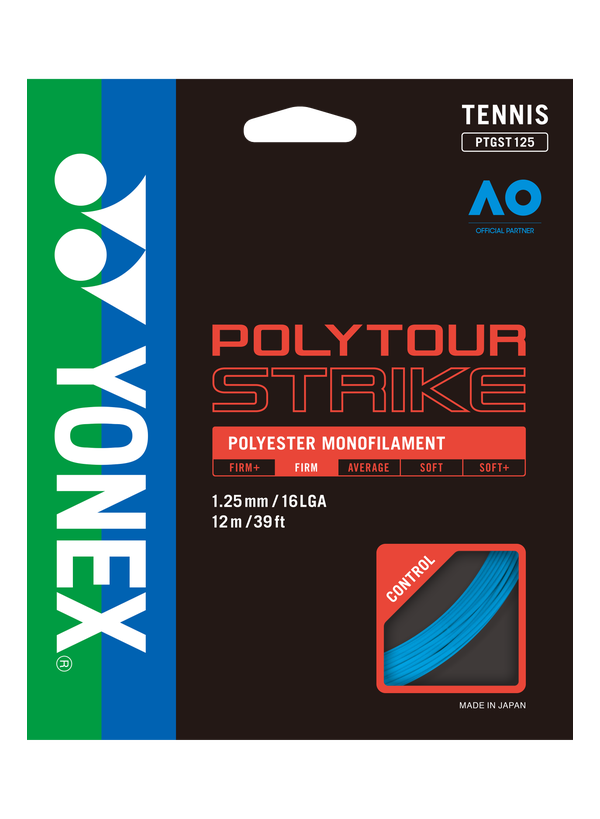 Yonex POLYTOUR STRIKE 125 Tennis String Set in Blue for sale at GSM Sports