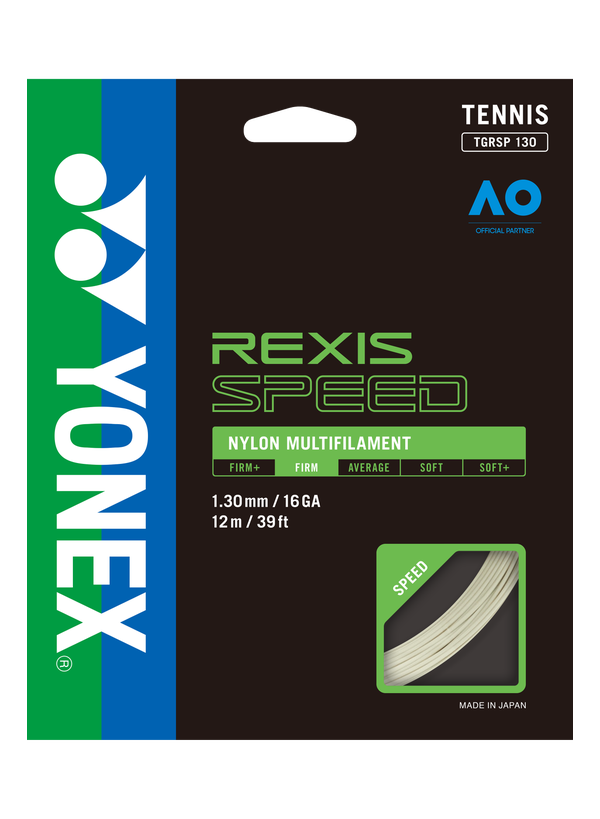 A set of Yonex REXIS SPEED 130 Tennis String for sale at GSM Sports